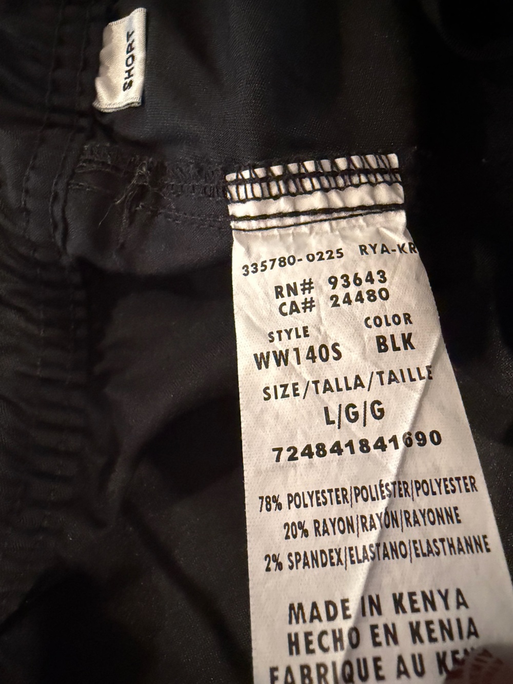 Cherokee Workwear Revolution Black Scrub Set Top Pants Large Short WW140S - Picture 7 of 7